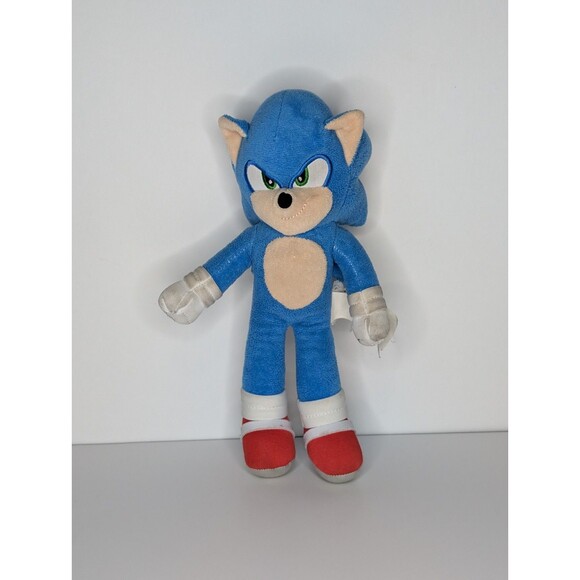 Sonic The Hedgehog 3 Movie Sonic Plush Jakks  9” 2024 - Picture 1 of 10